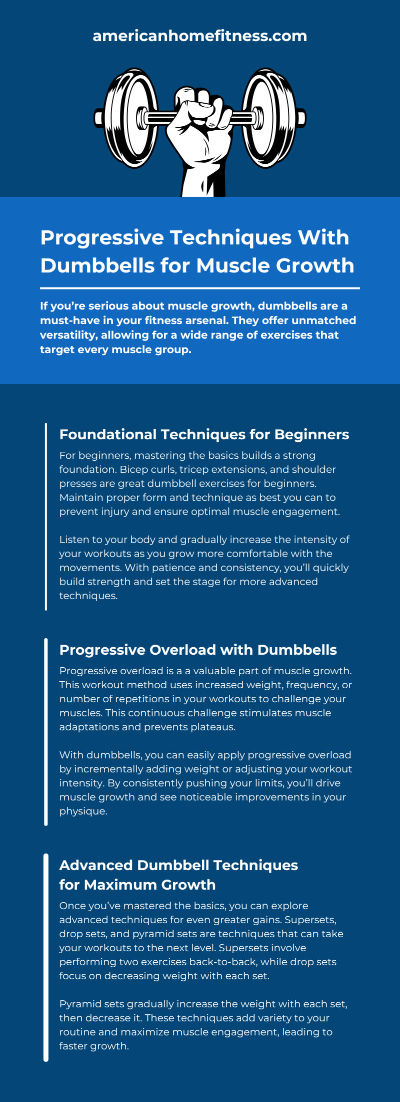Progressive Techniques With Dumbbells for Muscle Growth